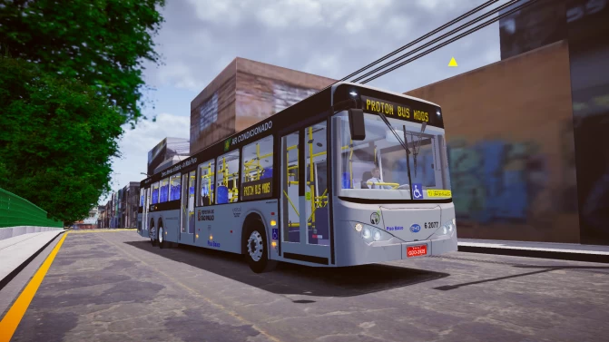 Mod BYD K10A 6x2 — 15m Chinese Electric High-Capacity Bus Mod - Vista Principal/Lateral (Proton Bus Simulator)