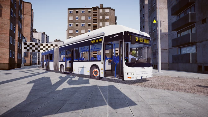 Mod MAN Lion's City A23 — Diesel CNG Articulated Bus Mod for PBSU - Vista Principal/Lateral (Proton Bus Simulator)