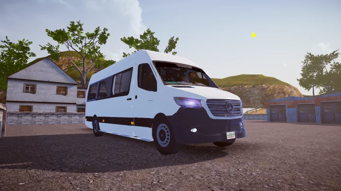 Mod Mercedes-Benz Sprinter 2020 — Modern Shuttle Van Bus Mod - Vista Principal/Lateral (Proton Bus Simulator)