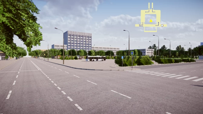 Mapa Borisov City — Belarus Eastern European Map Mod for PBSU - Ruas e Paisagem (Proton Bus Simulator)