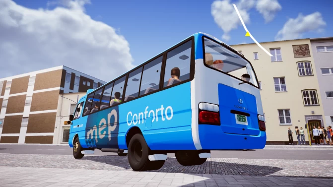 Mod Toyota Coaster B40 — Japanese Utility Minibus Mod - Vista Principal/Lateral (Proton Bus Simulator)