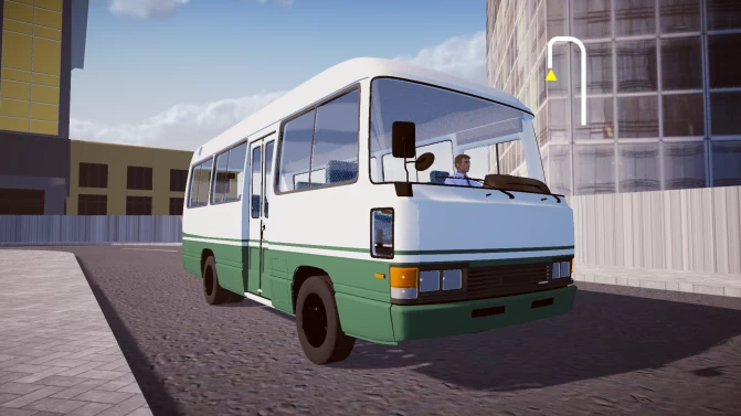 Mod Toyota Coaster Deluxe 1983 — Classic Japanese Minibus - Vista Principal/Lateral (Proton Bus Simulator)