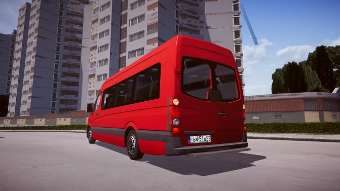 Mod Volkswagen Crafter 2012 TDI — Utility Van Minibus Mod - Interior e Painel (Proton Bus Simulator)