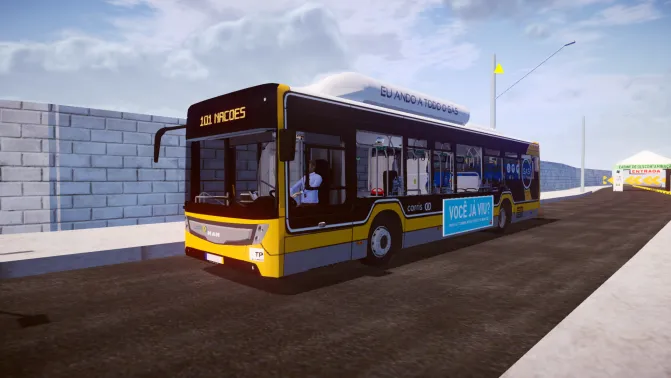 Mod Caetano City Gold (MAN 18.310) – Portuguese City Bus Mod - Vista Principal/Lateral (Proton Bus Simulator)