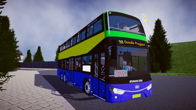 Mod Ankai HFF6124GS03EV1 – 12m Chinese City Bus Mod - Vista Principal/Lateral (Proton Bus Simulator)