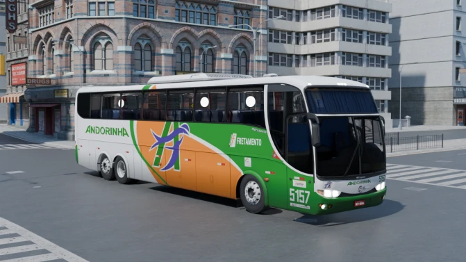 Mod Marcopolo Paradiso G6 1200 Scania K-124IB Bus Mod - Vista Principal/Lateral (Proton Bus Simulator)