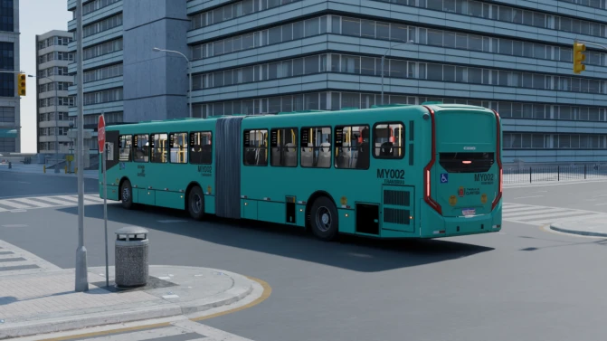 Mod Caio Millennium V Scania K320C Articulated Bus Mod - Interior e Painel (Proton Bus Simulator)