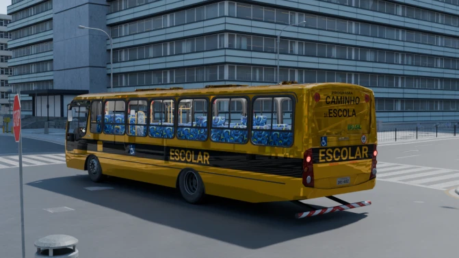 Mod Caio Foz Escolar OF-1418 School Bus – Proton Bus - Interior e Painel (Proton Bus Simulator)