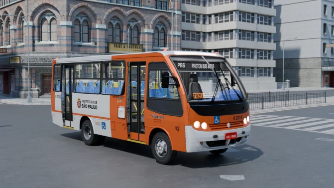 Mod Caio Piccolo VW 9.150 OD Bus Mod – Proton Bus Sim - Vista Principal/Lateral (Proton Bus Simulator)