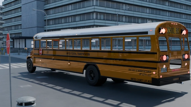 Mod Blue Bird International School Bus – Proton Bus - Interior e Painel (Proton Bus Simulator)