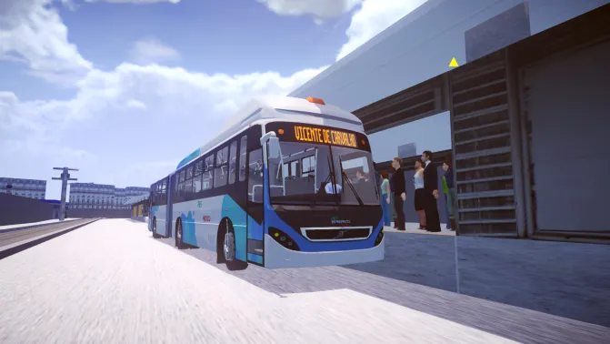 Mod Volvo 7300 B340M 2020 — Mexico LED Facelift BRT Bus Mod - Vista Principal/Lateral (Proton Bus Simulator)