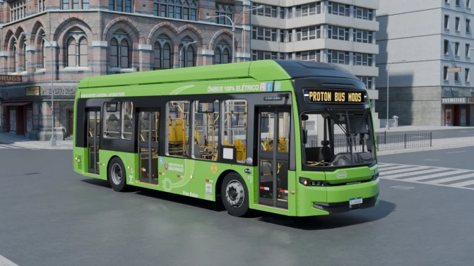 Mod Mascarello Horizon BYD – Proton Bus Simulator Mod - Vista Principal/Lateral (Proton Bus Simulator)