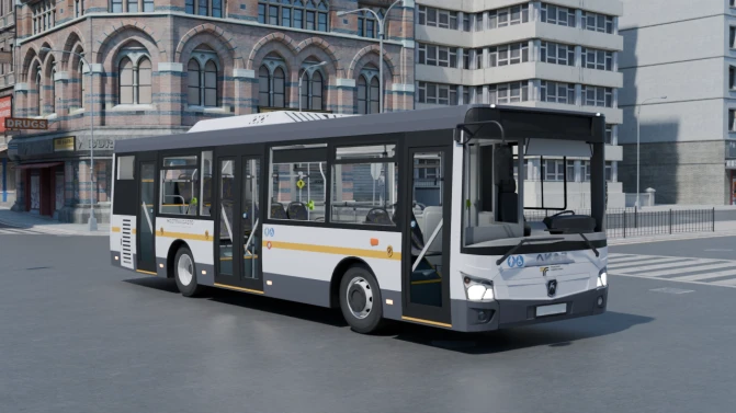 Mod LiAZ-4292.60 Cursor – Russian Low-Floor Bus Mod for PBS - Vista Principal/Lateral (Proton Bus Simulator)