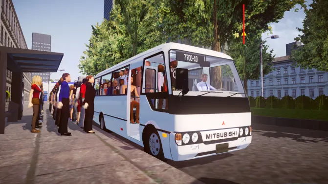 Mod Mitsubishi Fuso Rosa – Japanese JDM Minibus Mod - Vista Principal/Lateral (Proton Bus Simulator)