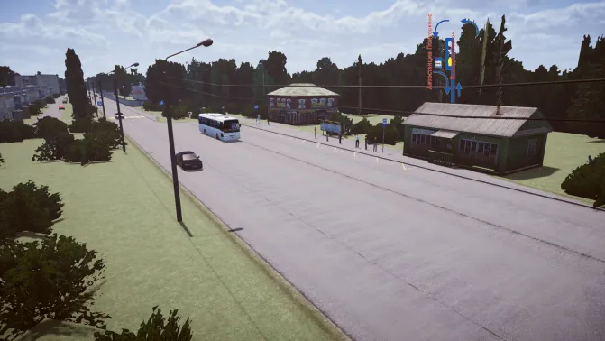 Mapa Ponaex City — Russian Post-Soviet Urban Map Mod for PBSU - Vista Geral do Mapa (Proton Bus Simulator)