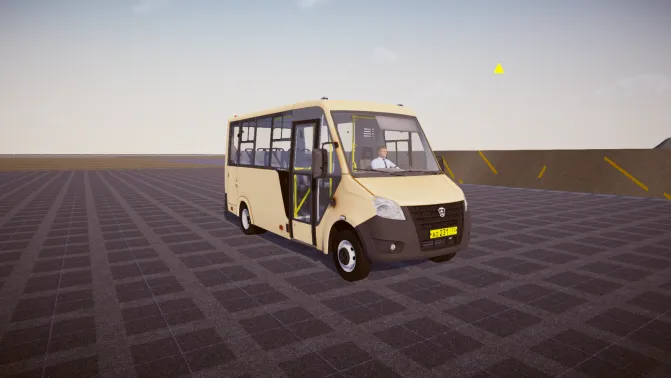 Mod GAZ A64R42 Cityline – Russian NEXT Marshrutka Bus Mod - Vista Principal/Lateral (Proton Bus Simulator)